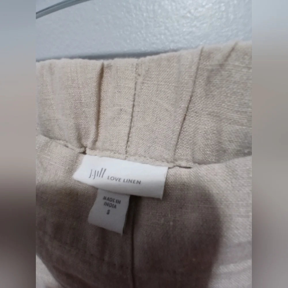 J. Jill Love Linen Pants Women Small Minimalist Granola Girl Office Wear - Picture 5 of 9